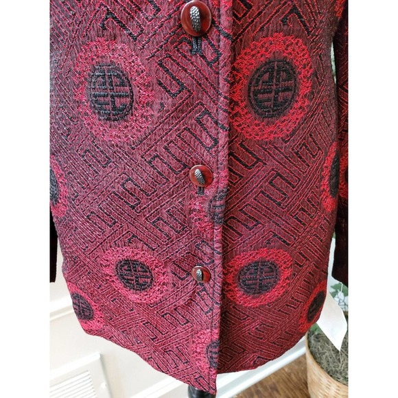 Jennifer Moore Women Marron Polyester Long Sleeve Buttons Front Jacket Size 10 - Picture 4 of 12